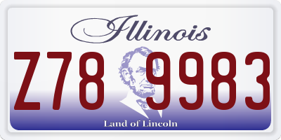 IL license plate Z789983