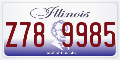 IL license plate Z789985