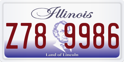 IL license plate Z789986