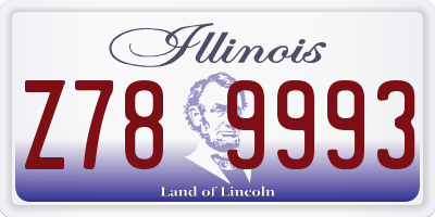 IL license plate Z789993
