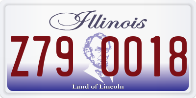 IL license plate Z790018