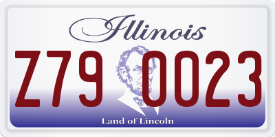 IL license plate Z790023