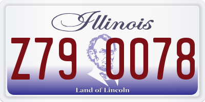 IL license plate Z790078