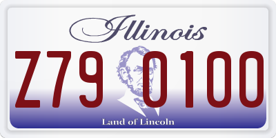 IL license plate Z790100