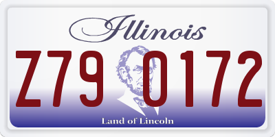 IL license plate Z790172