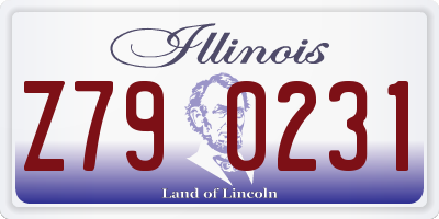 IL license plate Z790231