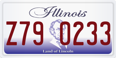 IL license plate Z790233