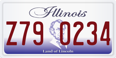 IL license plate Z790234