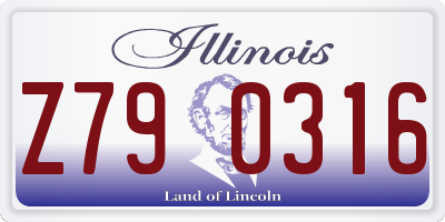 IL license plate Z790316