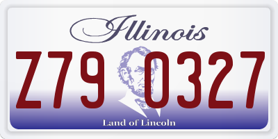 IL license plate Z790327