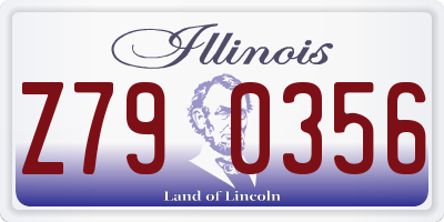 IL license plate Z790356