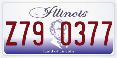 IL license plate Z790377