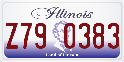 IL license plate Z790383