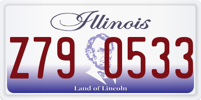 IL license plate Z790533