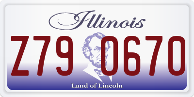 IL license plate Z790670