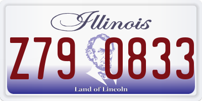 IL license plate Z790833