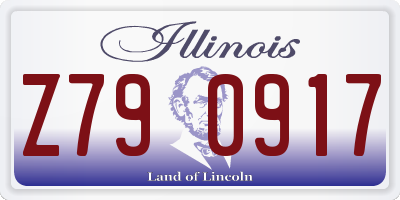 IL license plate Z790917
