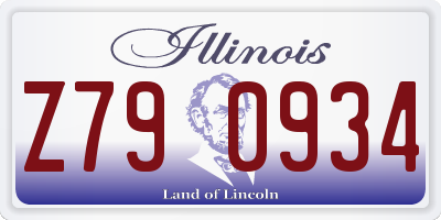 IL license plate Z790934