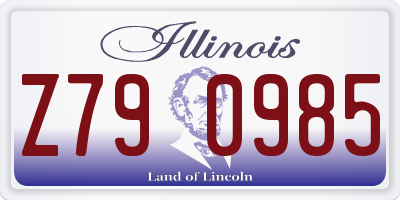 IL license plate Z790985