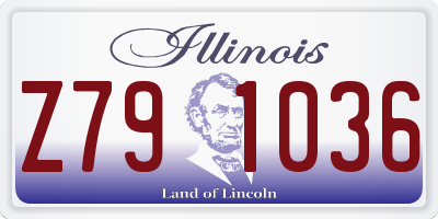 IL license plate Z791036
