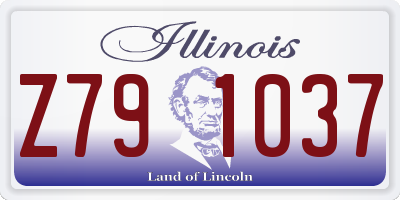 IL license plate Z791037