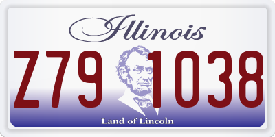 IL license plate Z791038