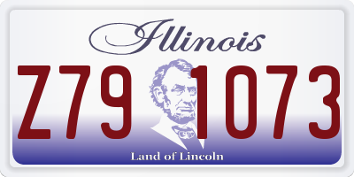 IL license plate Z791073