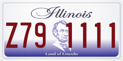 IL license plate Z791111