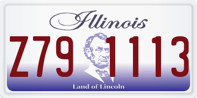 IL license plate Z791113