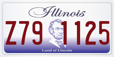 IL license plate Z791125