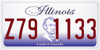IL license plate Z791133