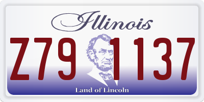 IL license plate Z791137