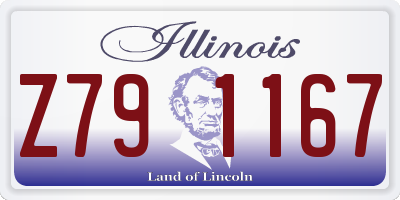 IL license plate Z791167