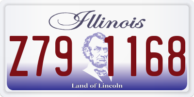 IL license plate Z791168