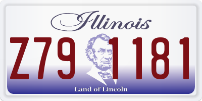 IL license plate Z791181