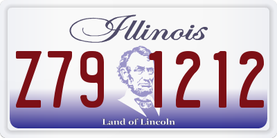 IL license plate Z791212