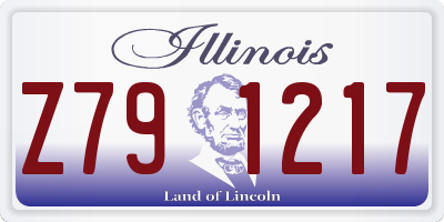 IL license plate Z791217