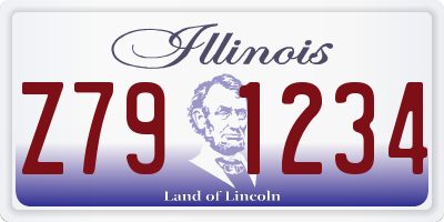 IL license plate Z791234