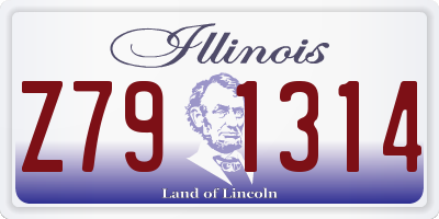 IL license plate Z791314
