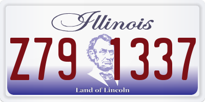 IL license plate Z791337