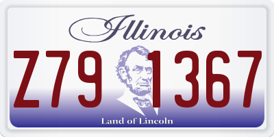 IL license plate Z791367