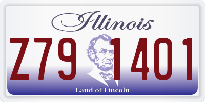 IL license plate Z791401