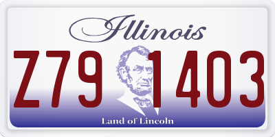 IL license plate Z791403