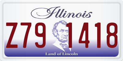IL license plate Z791418