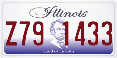 IL license plate Z791433
