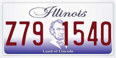IL license plate Z791540