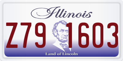 IL license plate Z791603