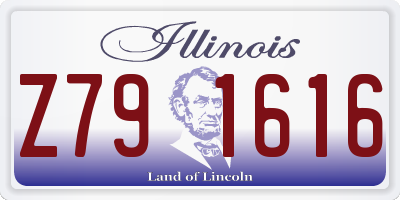 IL license plate Z791616