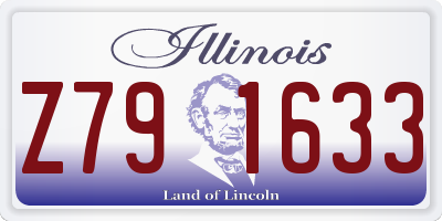 IL license plate Z791633