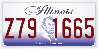 IL license plate Z791665